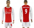 Wholesale Cheap Ajax #9 Huntelaar Home Long Sleeves Soccer Club Jersey