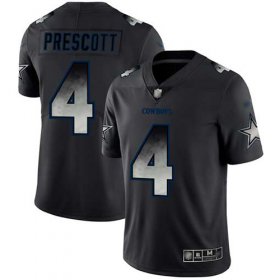 Wholesale Cheap Nike Cowboys #4 Dak Prescott Black Men\'s Stitched NFL Vapor Untouchable Limited Smoke Fashion Jersey