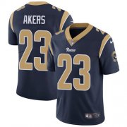Wholesale Cheap Nike Rams #23 Cam Akers Navy Blue Team Color Men's Stitched NFL Vapor Untouchable Limited Jersey