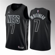 Wholesale Cheap Men's Brooklyn Nets #7 Dariq Whitehead Black 2023 Draft Statement Edition Stitched Basketball Jersey