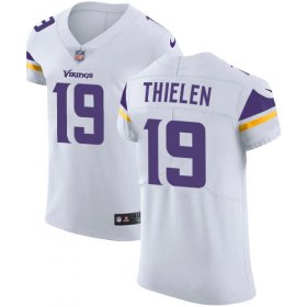Wholesale Cheap Nike Vikings #19 Adam Thielen White Men\'s Stitched NFL Vapor Untouchable Elite Jersey