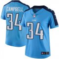 Wholesale Cheap Nike Titans #34 Earl Campbell Light Blue Women's Stitched NFL Limited Rush Jersey