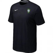 Wholesale Cheap Nike Brazil 2014 World Small Logo Soccer T-Shirt Black
