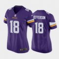Wholesale Cheap Women's Minnesota Vikings #18 Justin Jefferson Purple game jersey