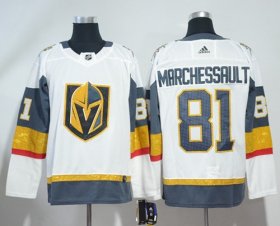 Wholesale Cheap Adidas Golden Knights #81 Jonathan Marchessault White Road Authentic Stitched NHL Jersey