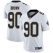 Wholesale Cheap Nike Saints #90 Malcom Brown White Men's Stitched NFL Vapor Untouchable Limited Jersey