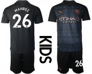 Wholesale Cheap Youth 2020-2021 club Manchester City away black 26 Soccer Jerseys