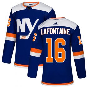 Wholesale Cheap Adidas Islanders #16 Pat LaFontaine Blue Authentic Alternate Stitched NHL Jersey
