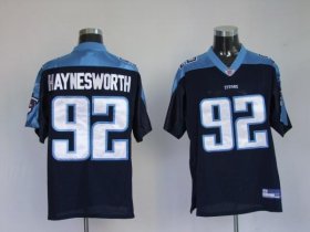 Wholesale Cheap Titans #92 Albert Haynesworth Dark Blue Stitched Jersey