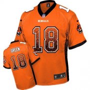 Wholesale Cheap Nike Bengals #18 A.J. Green Orange Alternate Men's Stitched NFL Elite Drift Fashion Jersey