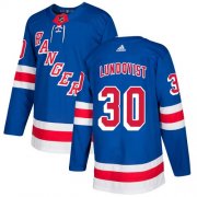 Wholesale Cheap Adidas Rangers #30 Henrik Lundqvist Royal Blue Home Authentic Stitched NHL Jersey
