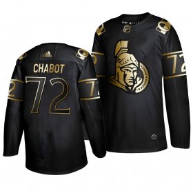 Wholesale Cheap Adidas Senators #72 Thomas Chabot Men\'s 2019 Black Golden Edition Authentic Stitched NHL Jersey