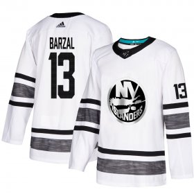 Wholesale Cheap Adidas Islanders #13 Mathew Barzal White Authentic 2019 All-Star Stitched Youth NHL Jersey