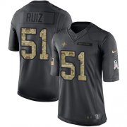 Wholesale Cheap Nike Saints #51 Cesar Ruiz Black Men's Stitched NFL Limited 2016 Salute to Service Jersey