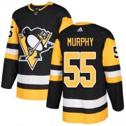 Wholesale Cheap Adidas Penguins #55 Larry Murphy Black Home Authentic Stitched NHL Jersey