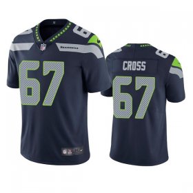 Wholesale Cheap Men\'s Seattle Seahawks #67 Charles Cross Navy Vapor Untouchable Limited Stitched Jersey