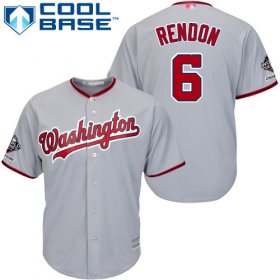 Wholesale Cheap Nationals #6 Anthony Rendon Grey New Cool Base 2019 World Series Champions Stitched MLB Jersey