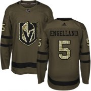 Wholesale Cheap Adidas Golden Knights #5 Deryk Engelland Green Salute to Service Stitched NHL Jersey