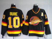 Wholesale Cheap Canucks #10 Pavel Bure Stitched Black Mitchell&Ness NHL Jersey