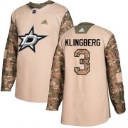 Wholesale Cheap Adidas Stars #3 John Klingberg Camo Authentic 2017 Veterans Day Youth Stitched NHL Jersey