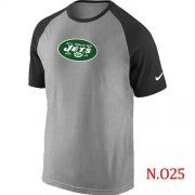 Wholesale Cheap Nike New York Jets Ash Tri Big Play Raglan NFL T-Shirt Grey/Black