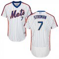 Wholesale Cheap Mets #7 Marcus Stroman White(Blue Strip) Flexbase Authentic Collection Alternate Stitched MLB Jersey