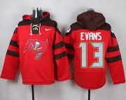 Wholesale Cheap Nike Buccaneers #13 Mike Evans Red Player Pullover NFL Hoodie