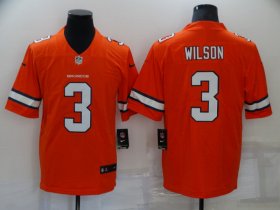 Wholesale Cheap Men\'s Denver Broncos #3 Russell Wilson Orange 2022 Color Rush Stitched NFL Nike Limited Jersey