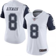 Wholesale Cheap Nike Cowboys #8 Troy Aikman White Women's Stitched NFL Limited Rush Jersey