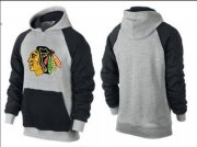 Wholesale Cheap Chicago Blackhawks Pullover Hoodie Grey & Black