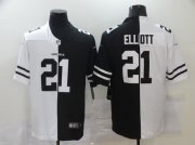 Wholesale Cheap Men's Dallas Cowboys #21 Ezekiel Elliott White Black Peaceful Coexisting 2020 Vapor Untouchable Stitched NFL Nike Limited Jersey