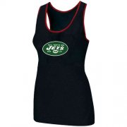 Wholesale Cheap Women's Nike New York Jets Big Logo Tri-Blend Racerback Stretch Tank Top Black