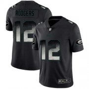 Wholesale Cheap Nike Packers #12 Aaron Rodgers Black Men's Stitched NFL Vapor Untouchable Limited Smoke Fashion Jersey