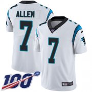 Wholesale Cheap Nike Panthers #7 Kyle Allen White Men's Stitched NFL 100th Season Vapor Limited Jersey