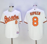 Wholesale Cheap Orioles #8 Cal Ripken White Cool Base Stitched MLB Jersey