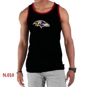 Wholesale Cheap Men\'s Nike NFL Baltimore Ravens Sideline Legend Authentic Logo Tank Top Black_3