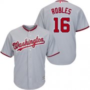 Wholesale Cheap Nationals #16 Victor Robles Grey New Cool Base Stitched MLB Jersey