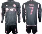 Cheap Men's Inter Miami CF #7 Mota 2023-24 Black Away Soccer Jersey Suit