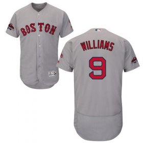 Wholesale Cheap Red Sox #9 Ted Williams Grey Flexbase Authentic Collection 2018 World Series Champions Stitched MLB Jersey