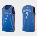 Wholesale Cheap Men's Oklahoma City Thunder #7 Chet Holmgren 2022 Draft Blue Stitched NBA Jersey