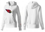 Wholesale Cheap Women's Arizona Cardinals Logo Pullover Hoodie White