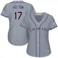 Wholesale Cheap Rockies #17 Todd Helton Grey Road Women's Stitched MLB Jersey