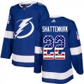 Cheap Adidas Lightning #22 Kevin Shattenkirk Blue Home Authentic USA Flag Stitched NHL Jersey