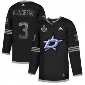 Wholesale Cheap Adidas Stars #3 John Klingberg Black Authentic Classic 2020 Stanley Cup Final Stitched NHL Jersey