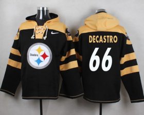 Wholesale Cheap Nike Steelers #66 David DeCastro Black Player Pullover NFL Hoodie