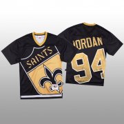 Wholesale Cheap NFL New Orleans Saints #94 Cameron Jordan Black Men's Mitchell & Nell Big Face Fashion Limited NFL Jersey