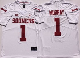 Wholesale Cheap Oklahoma Sooners 1 Kyler Murray White College Football Jersey