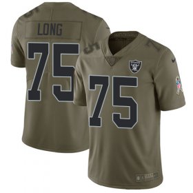 Wholesale Cheap Nike Raiders #75 Howie Long Olive Men\'s Stitched NFL Limited 2017 Salute To Service Jersey