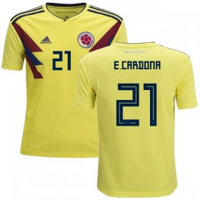Wholesale Cheap Colombia #21 E.Cardona Home Kid Soccer Country Jersey