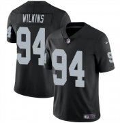 Cheap Men's Las Vegas Raiders #94 Christian Wilkins Black Vapor Football Stitched Jersey